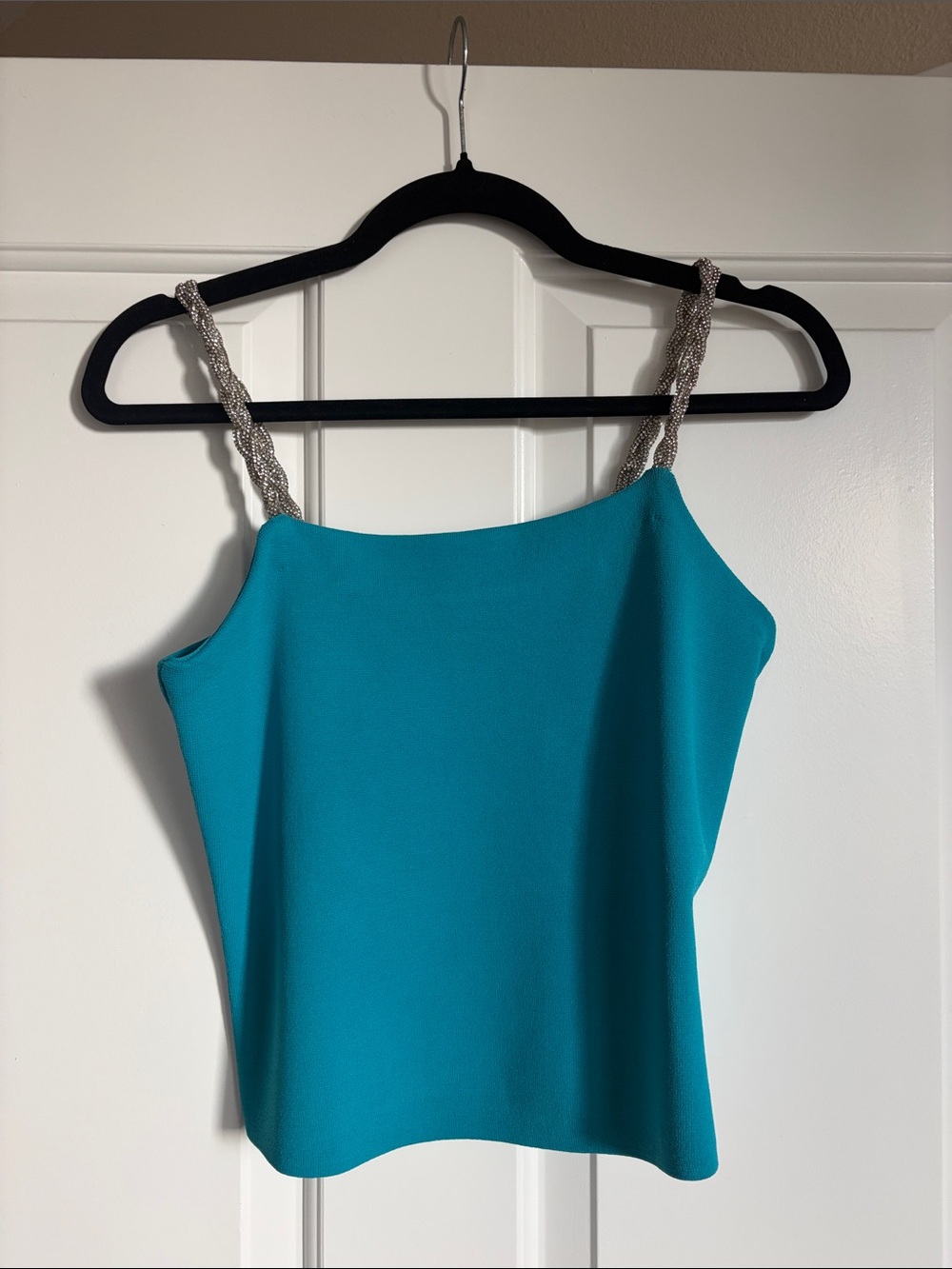 House of Harlow 1960 Turquoise Cami with Beaded Silver Straps